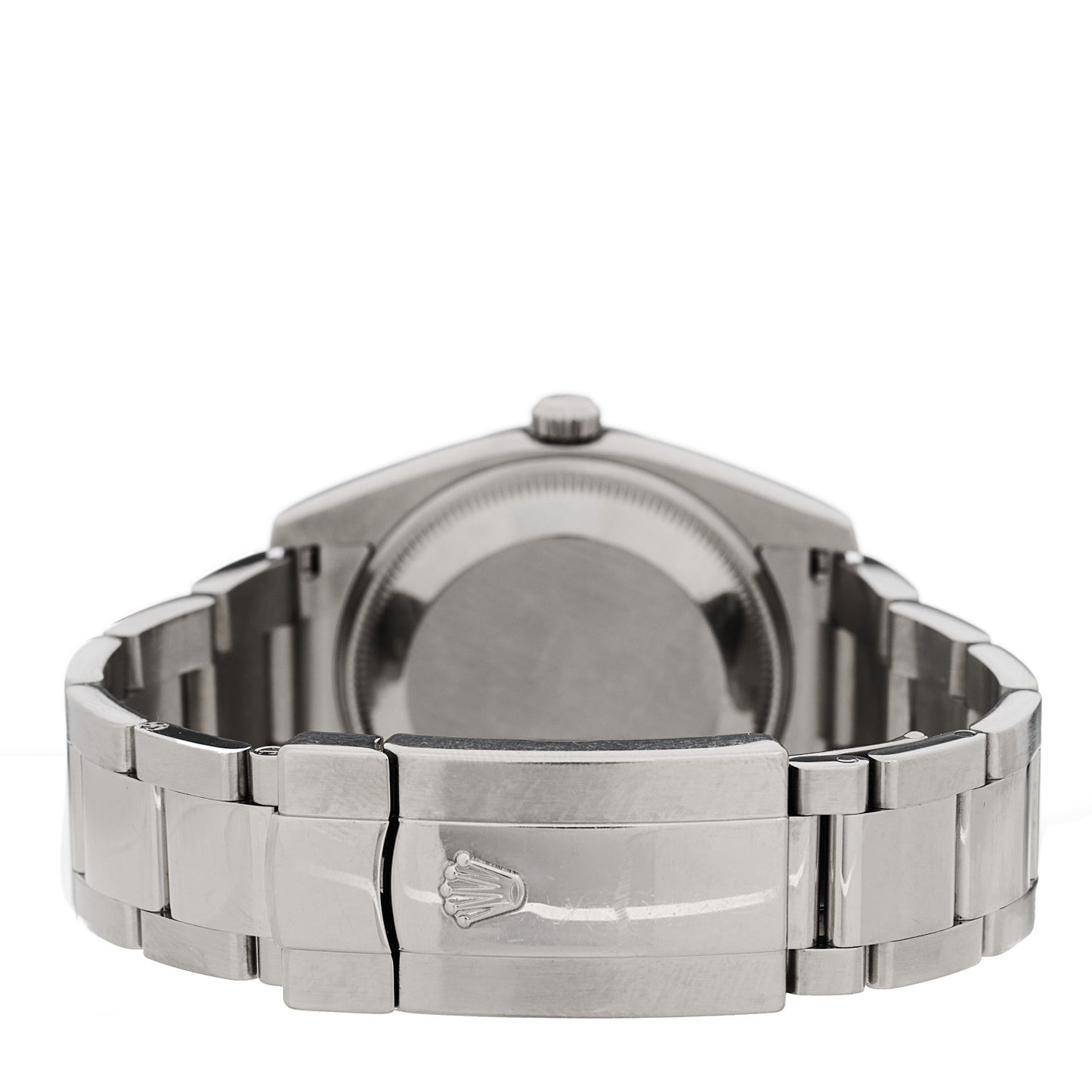 Stainless Steel 18K White Gold Diamond 34mm Oyster Perpetual Date Watch White Roman 115234