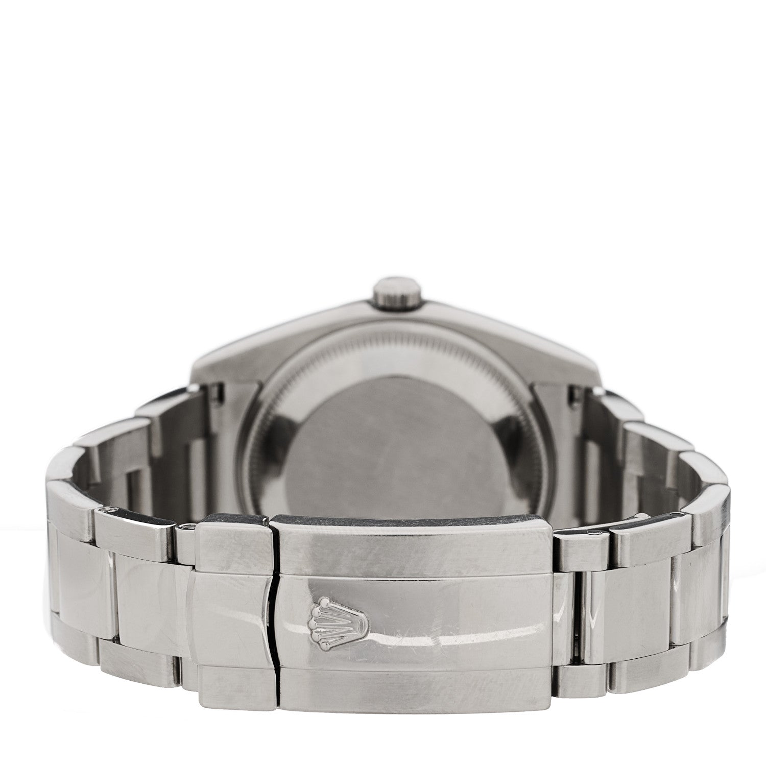 Rolex Stainless Steel 18K White Gold Diamond 34mm Oyster Perpetual Date Watch White Roman 115234 3 of 4