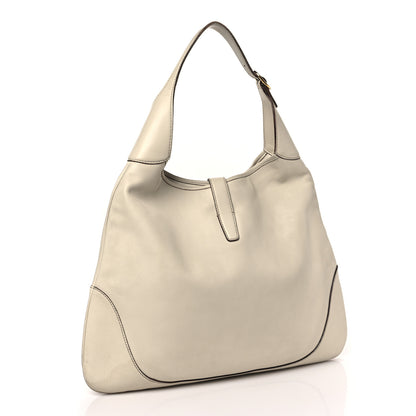Gucci Calfskin Web Large Jackie O Bouvier Hobo White 3 of 13