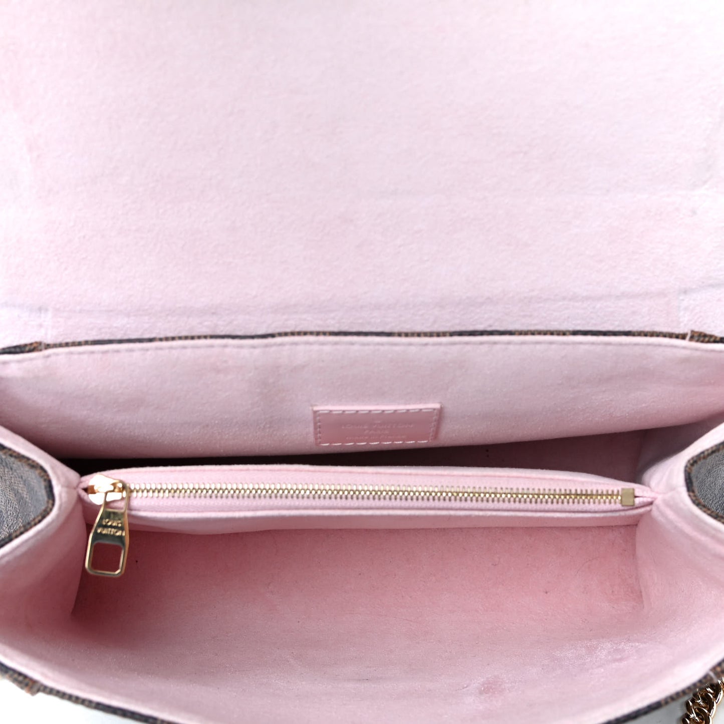Damier Ebene Caissa Clutch Rose Ballerine