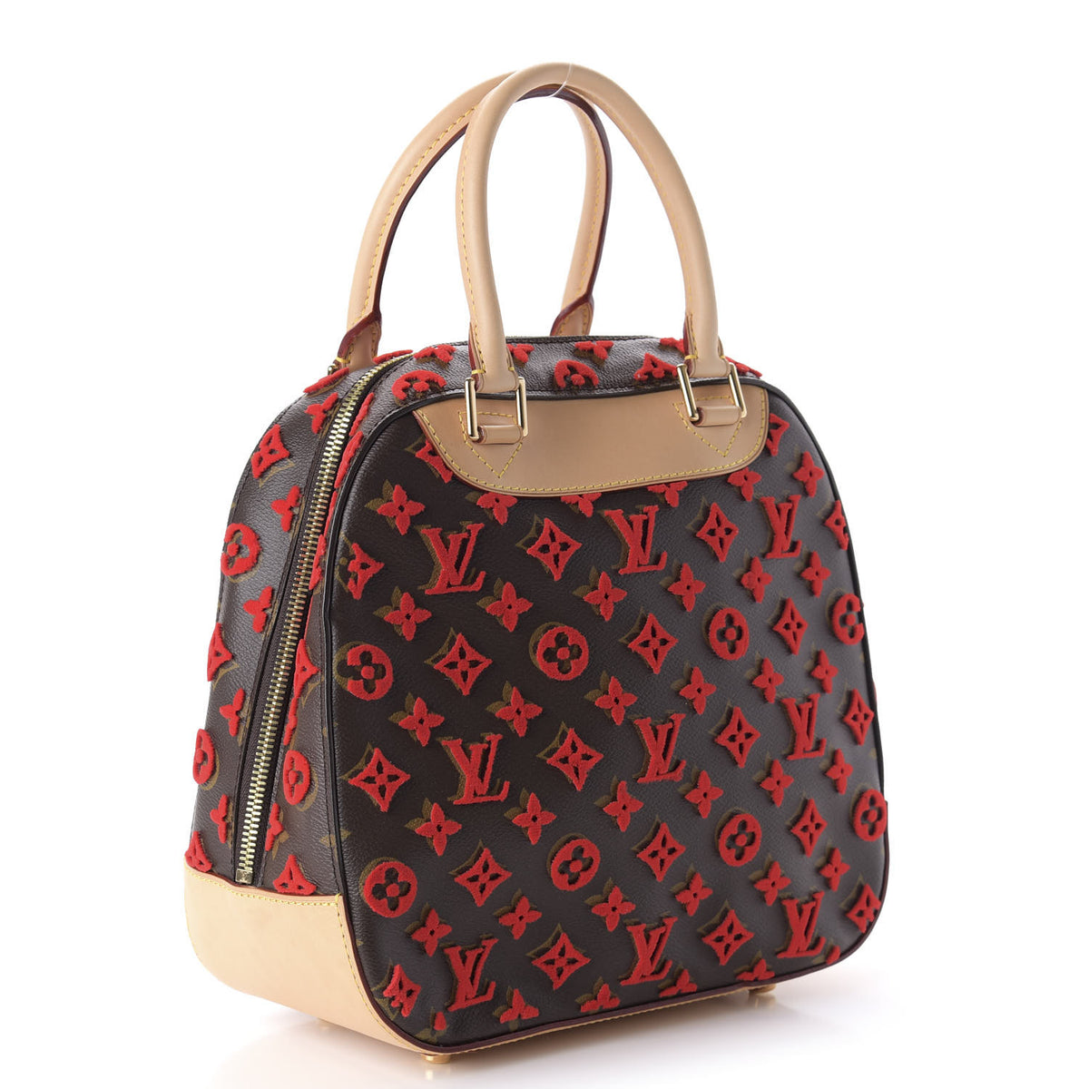 Monogram Tuffetage Deauville Cube Red