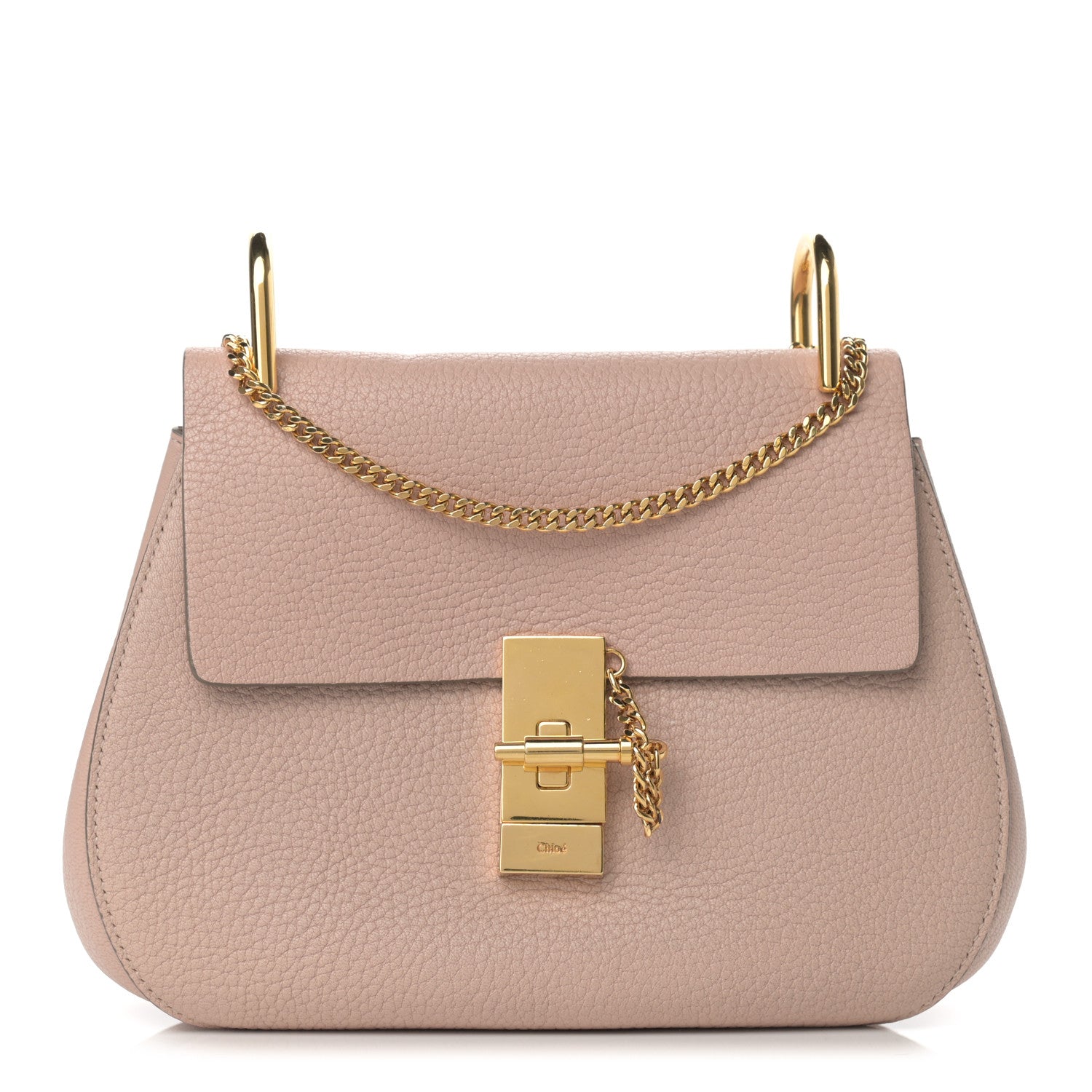 Chloe Grained Lambskin Medium Drew Shoulder Bag Cement Pink 1 of 11