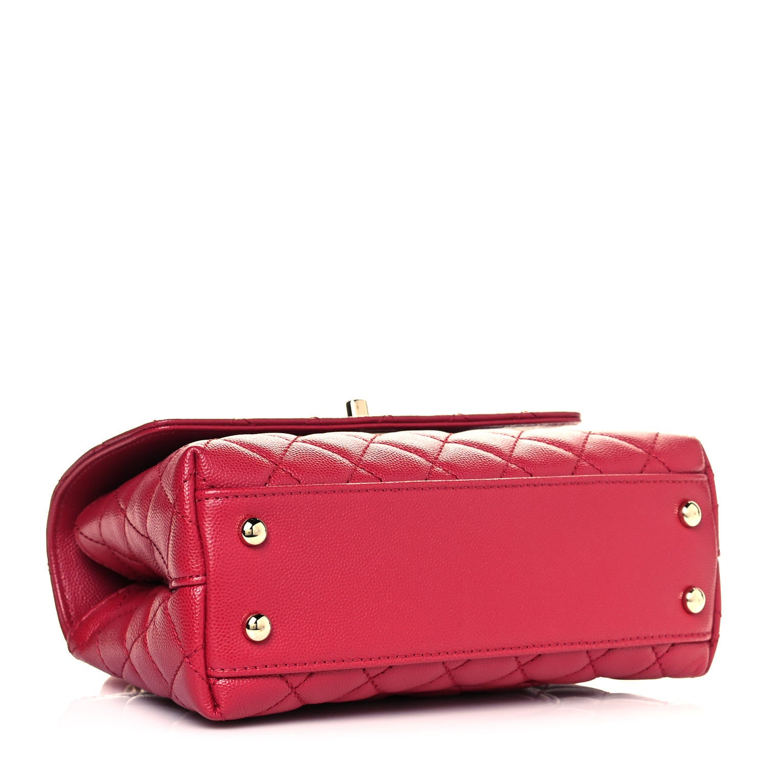 Chanel Caviar Quilted Mini Coco Handle Flap Dark Pink 3 of 9
