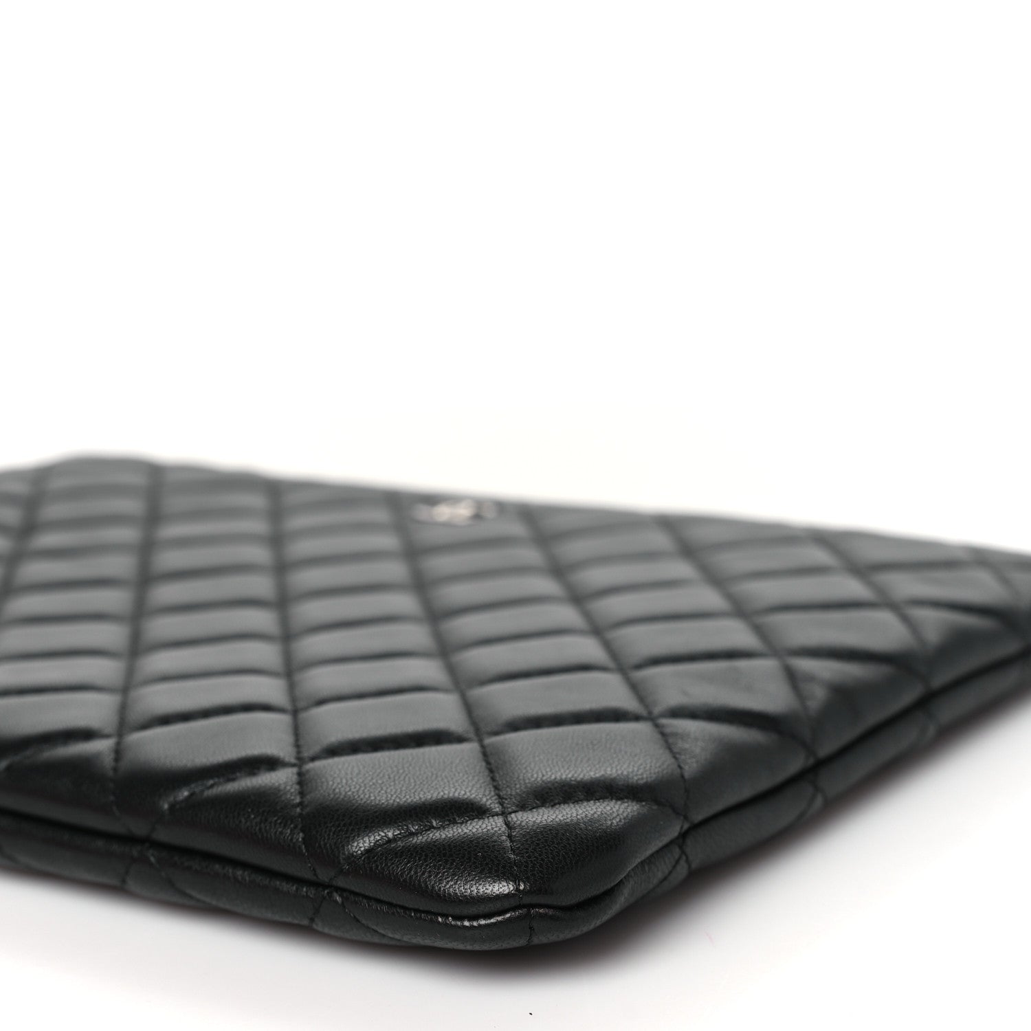 Chanel Lambskin Quilted Medium Cosmetic Case Black 10 of 11