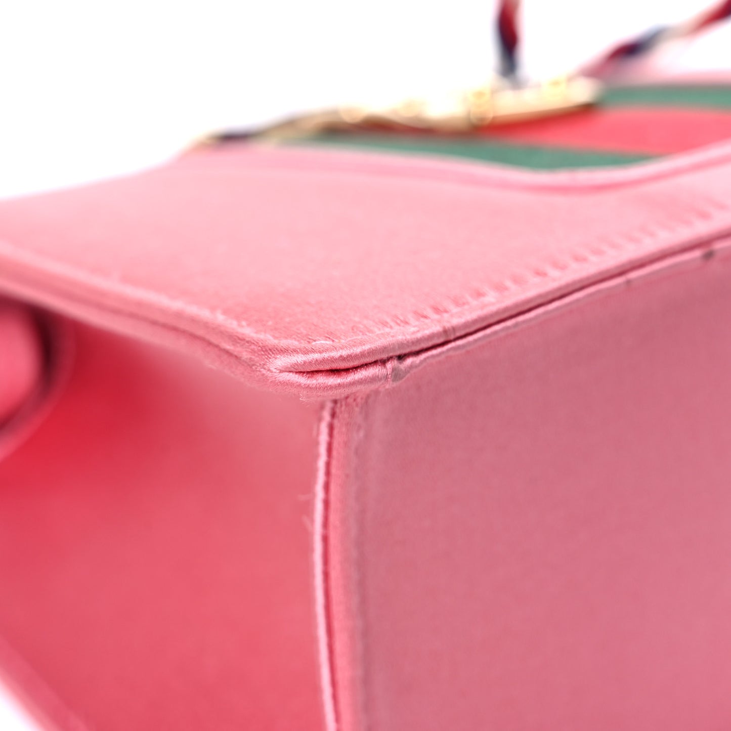 Satin Crystal Mini Sylvie Top Handle Bag Peony