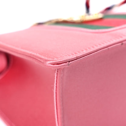 Gucci Satin Crystal Mini Sylvie Top Handle Bag Peony 11 of 20