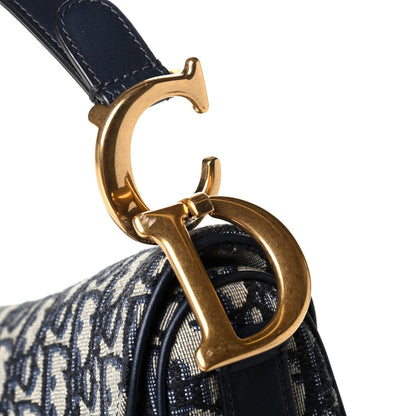 Christian Dior Oblique Saddle Bag Blue 5 of 6