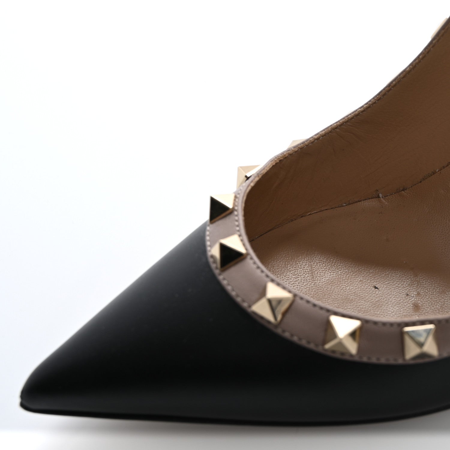 Valentino Garavani Nappa Rockstud 100mm Pumps 38 Black Poudre 10 of 13