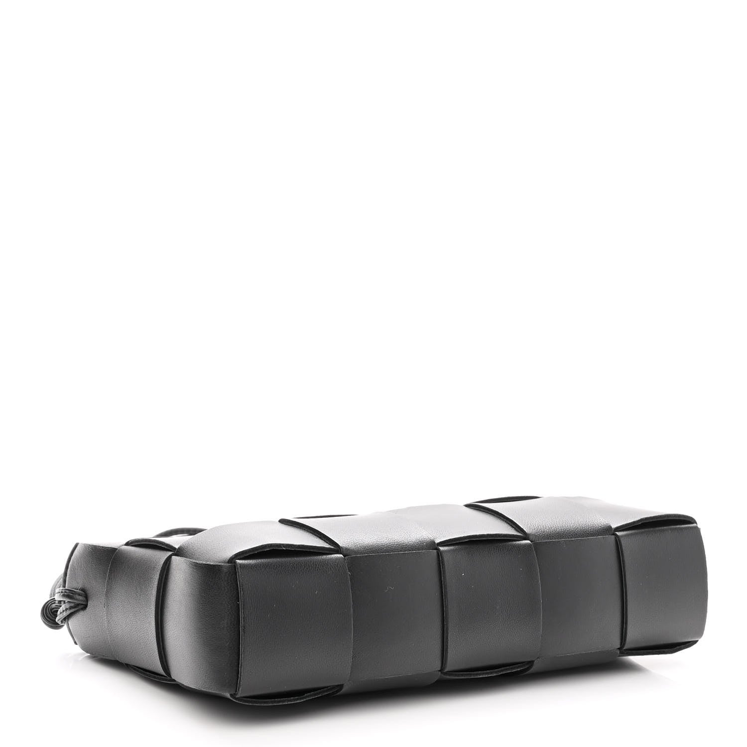 Bottega Veneta Calfskin Maxi Intrecciato Cassette Pouch On Strap Black 4 of 9