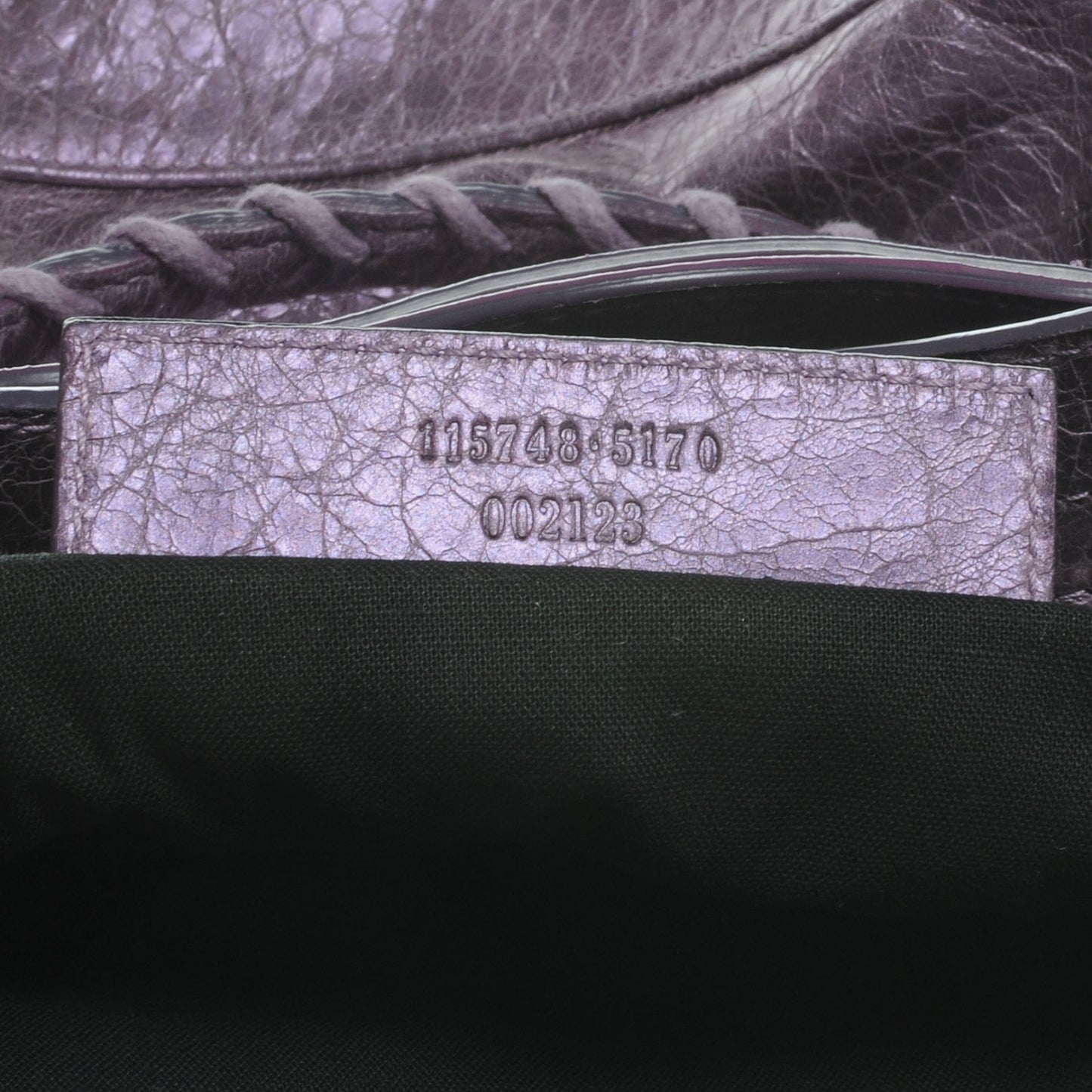 Agneau Classic Hardware City Metallic Purple