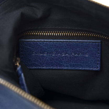 Balenciaga Agneau Classic Hardware Flat Crossbody Bleu Mineral 10 of 16