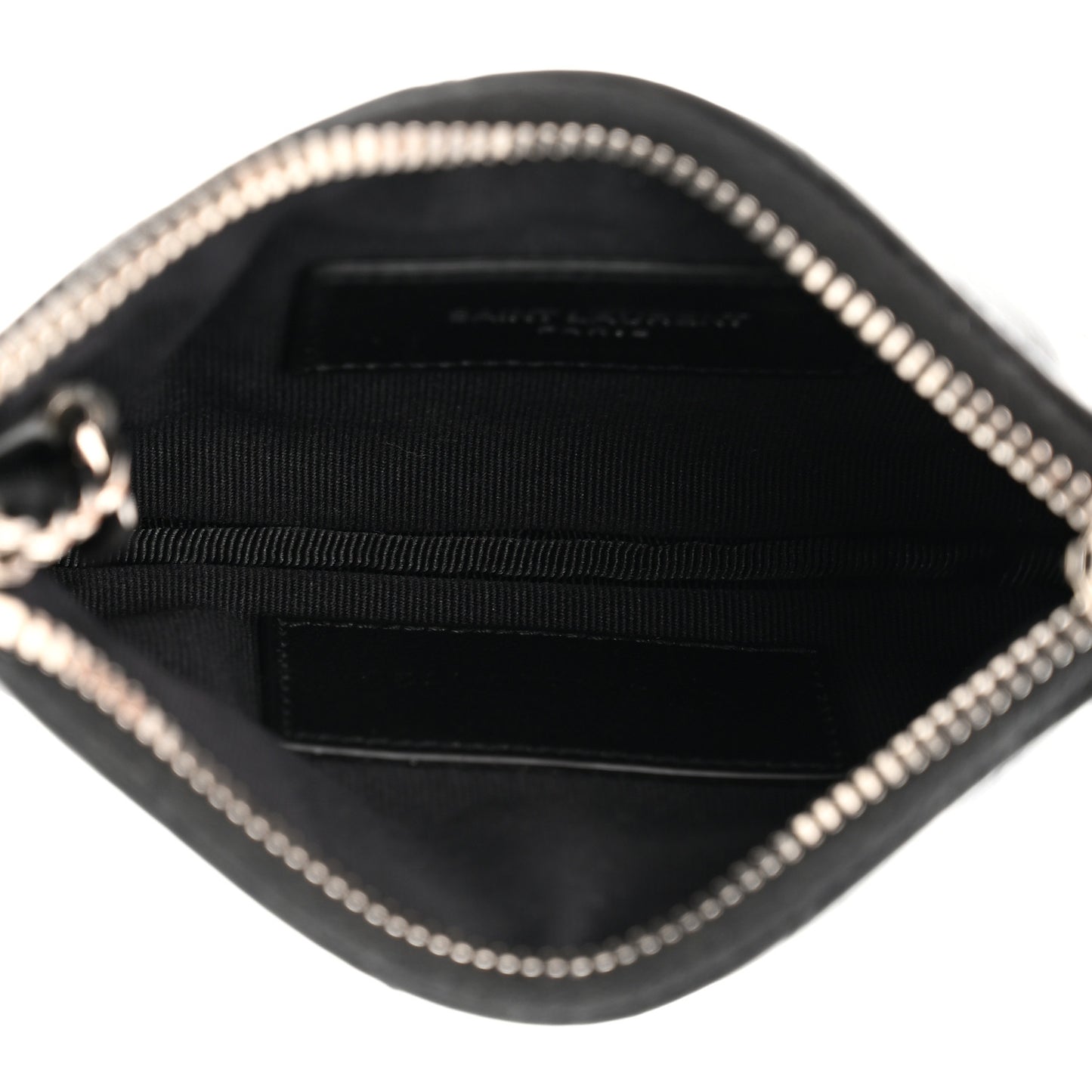 Calfskin Matelasse Monogram Key Pouch Black