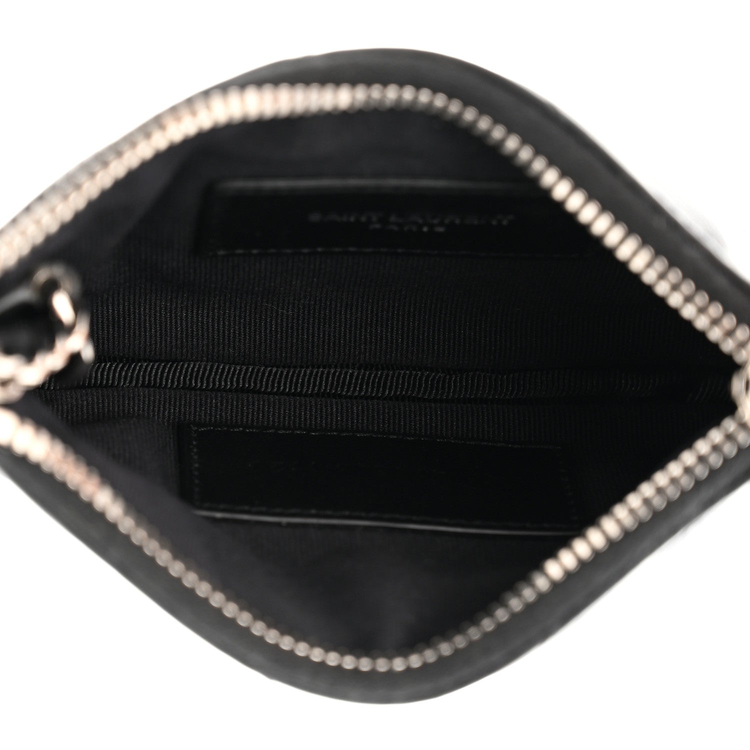 Saint Laurent Calfskin Matelasse Monogram Key Pouch Black 5 of 7
