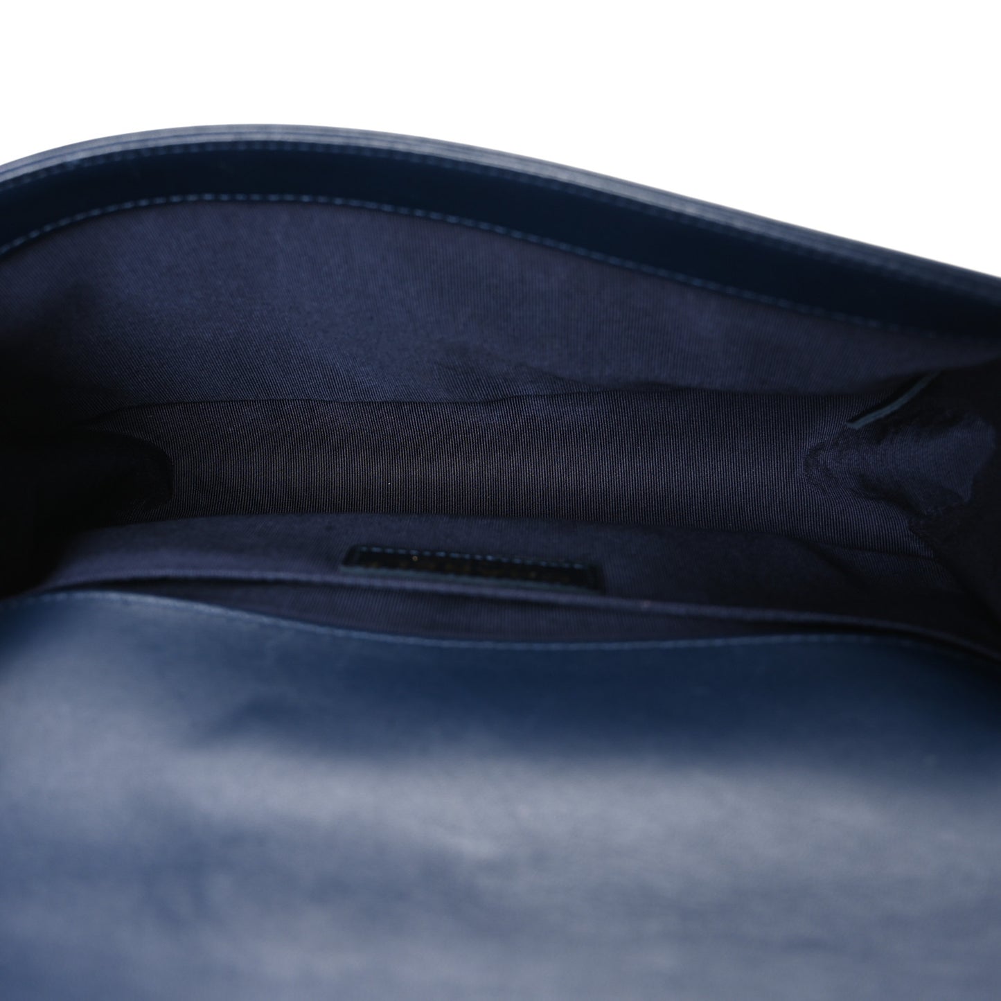 Lambskin Quilted Medium Boy Flap Dark Navy