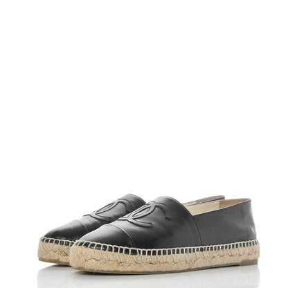 Chanel Lambskin CC Espadrilles 39 Black 3 of 9