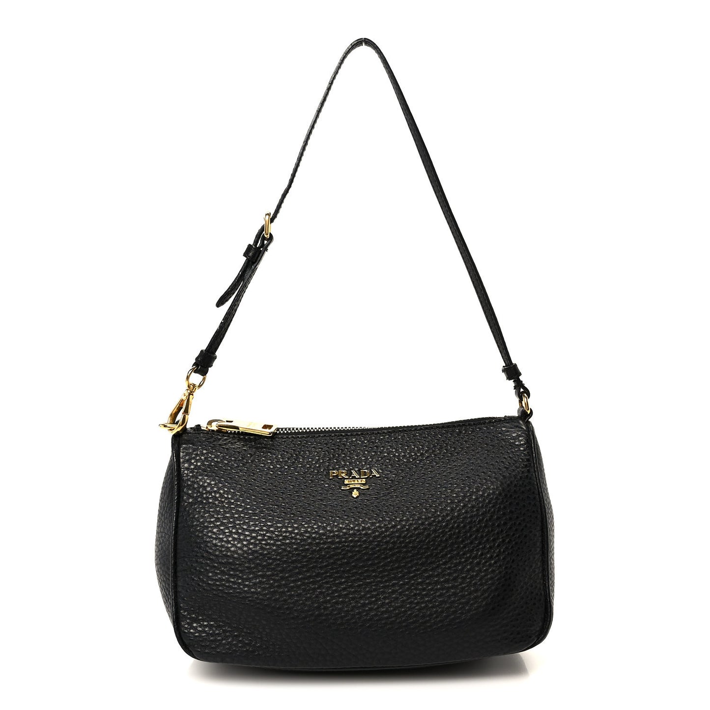 Vitello Daino Pochette Bag Black