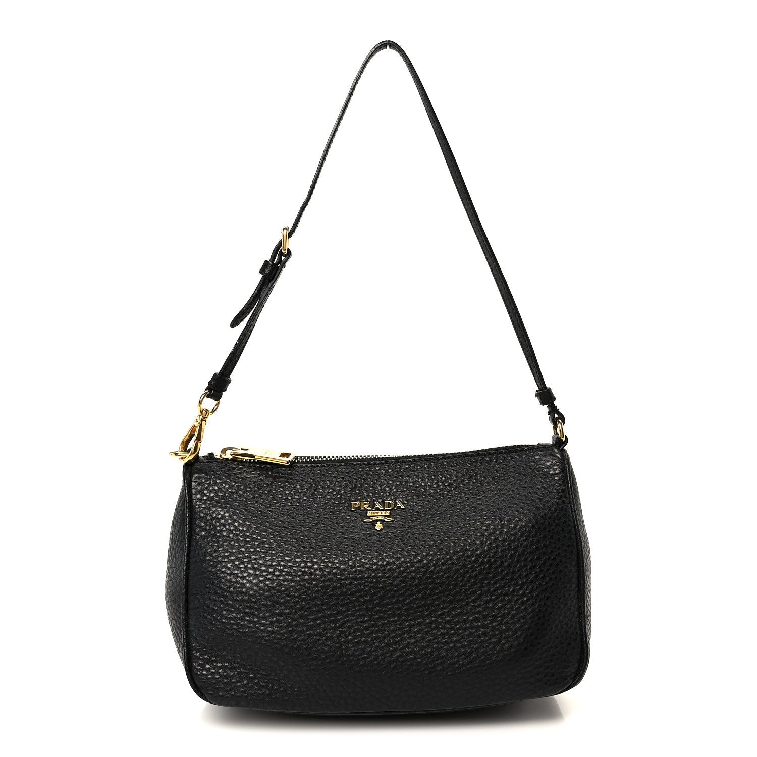 Prada Vitello Daino Pochette Bag Black 1 of 9