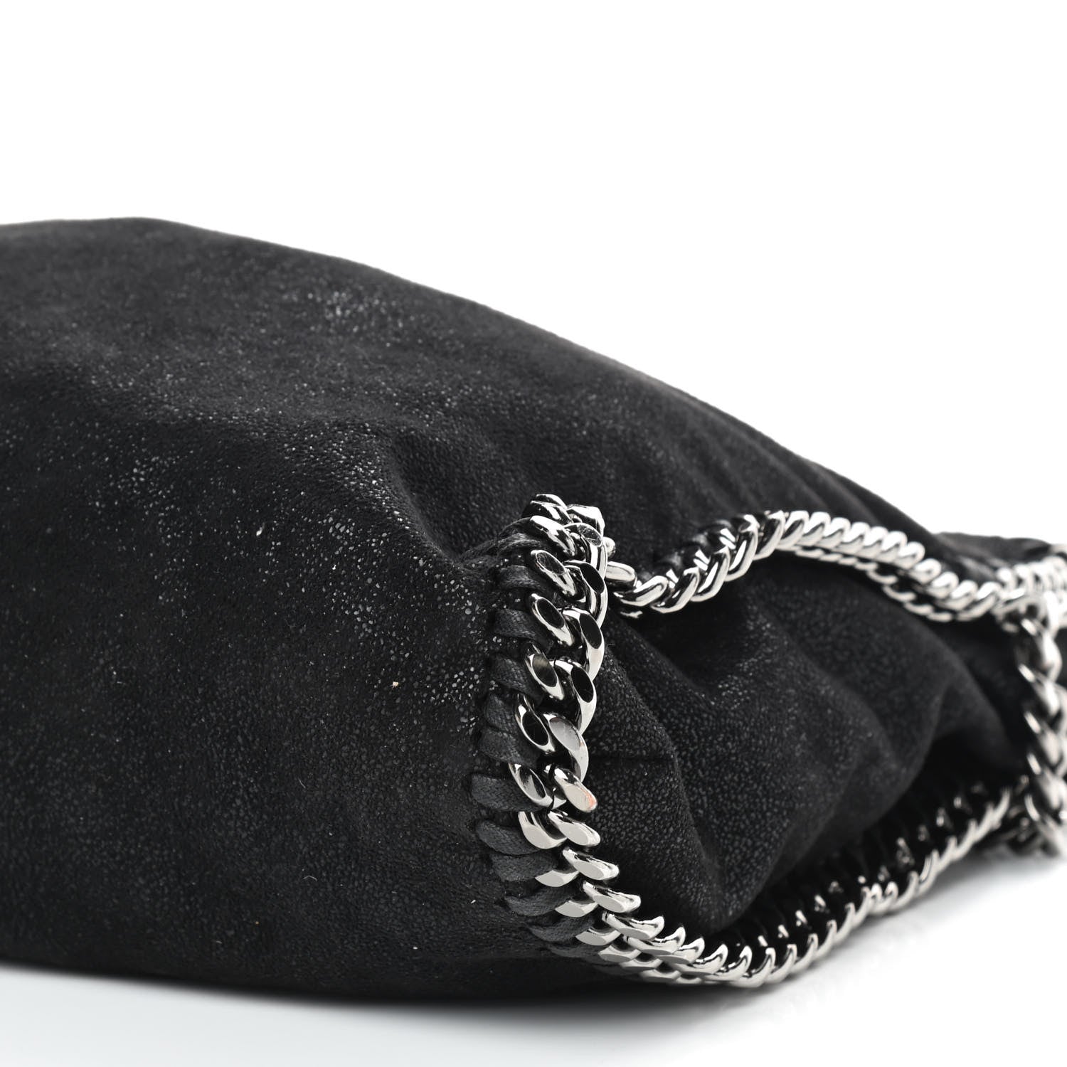 Stella McCartney Embellished Shaggy Deer Small Falabella Fold Over Tote Black 5 of 7