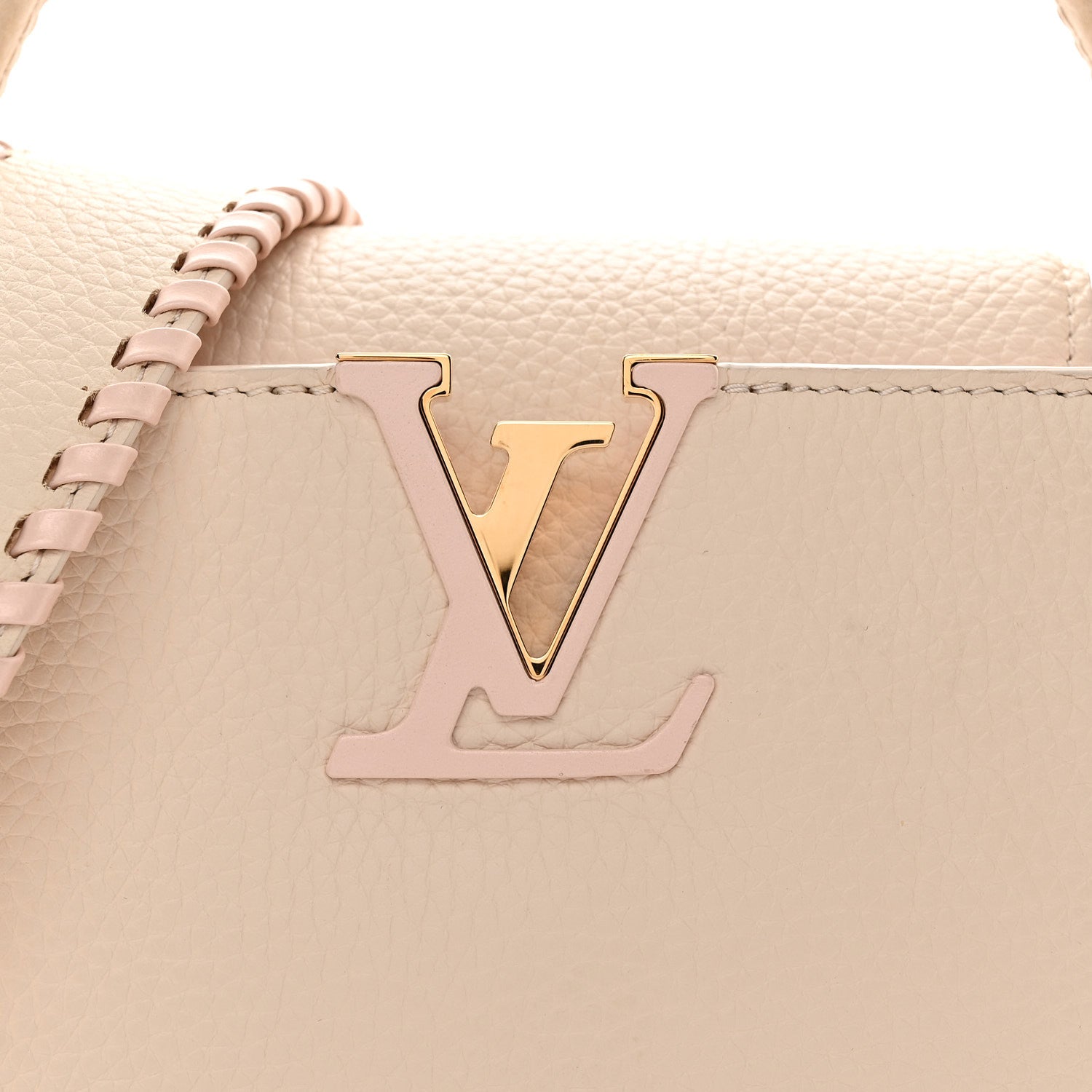 Louis Vuitton Taurillon Capucines BB Cream Beige Pearly Pink 7 of 10