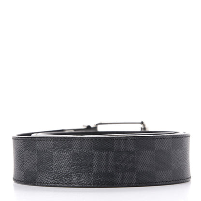 Louis Vuitton Damier Graphite Calfskin Belt 100 40 Black 2 of 4