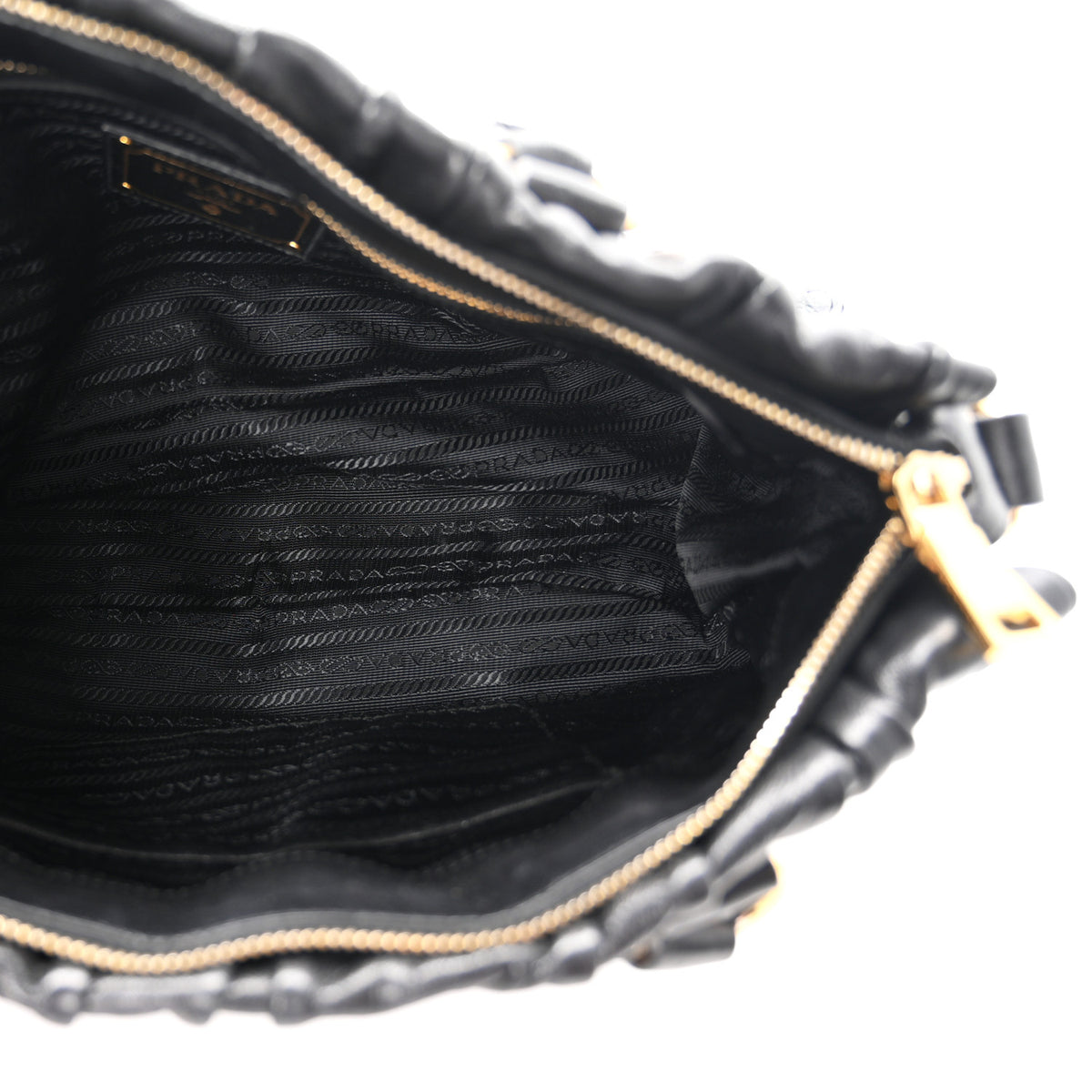 Nappa Gaufre Shopping Satchel Black