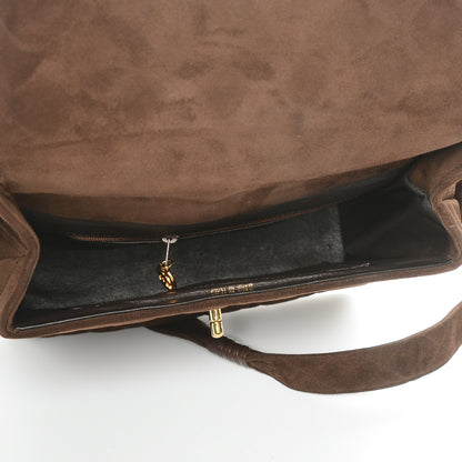 Chanel Suede Quilted Shoulder Bag Brown 5 of 7