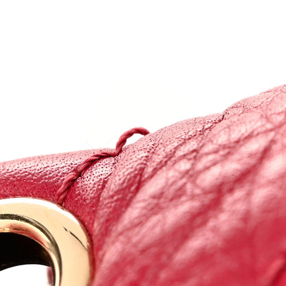 Chanel Metallized Calfskin Quilted Small XXL Travel Flap Bag Red 11 of 12