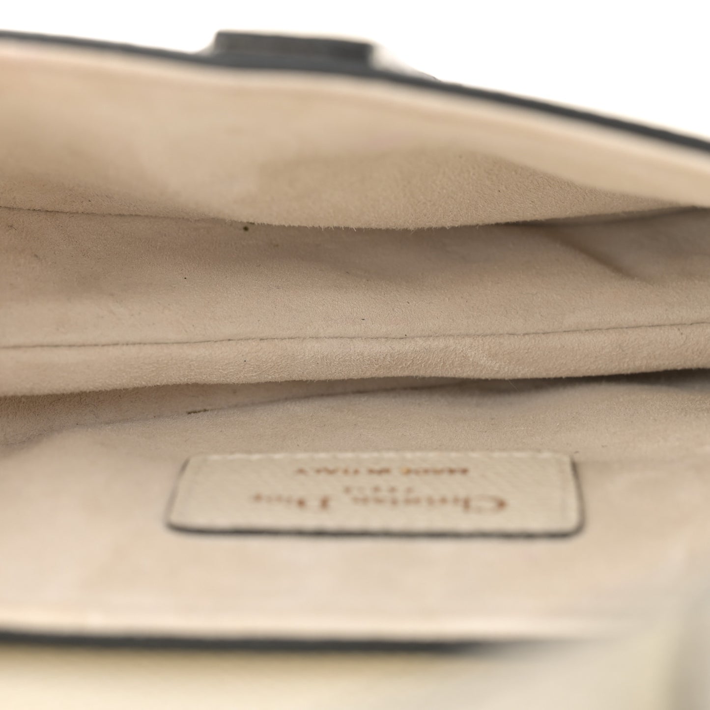 Grained Calfskin Mini Saddle Bag White