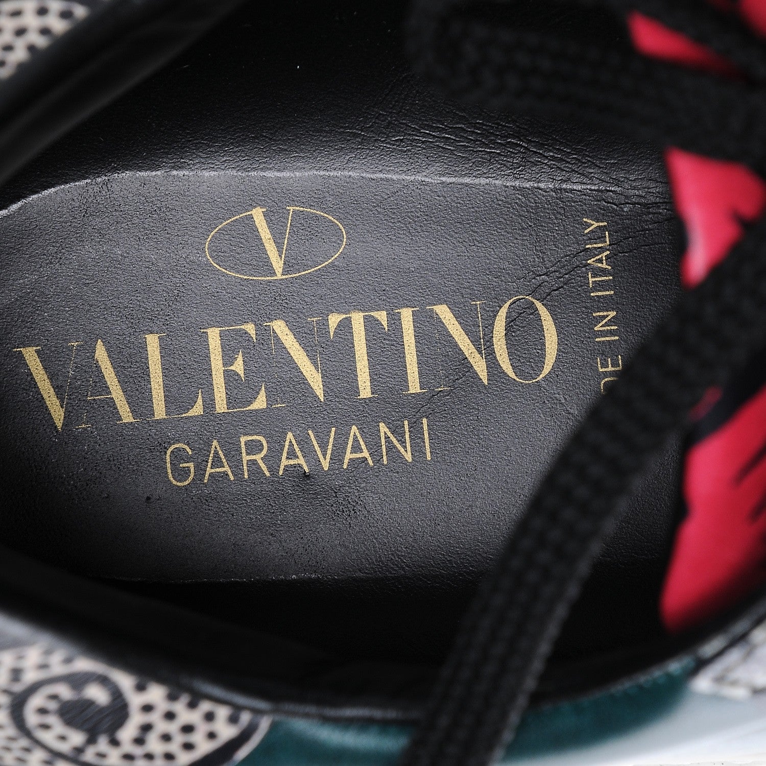 Valentino Garavani Calfskin Mime Rockstud Open Sneakers 38.5 White Multicolor 7 of 9