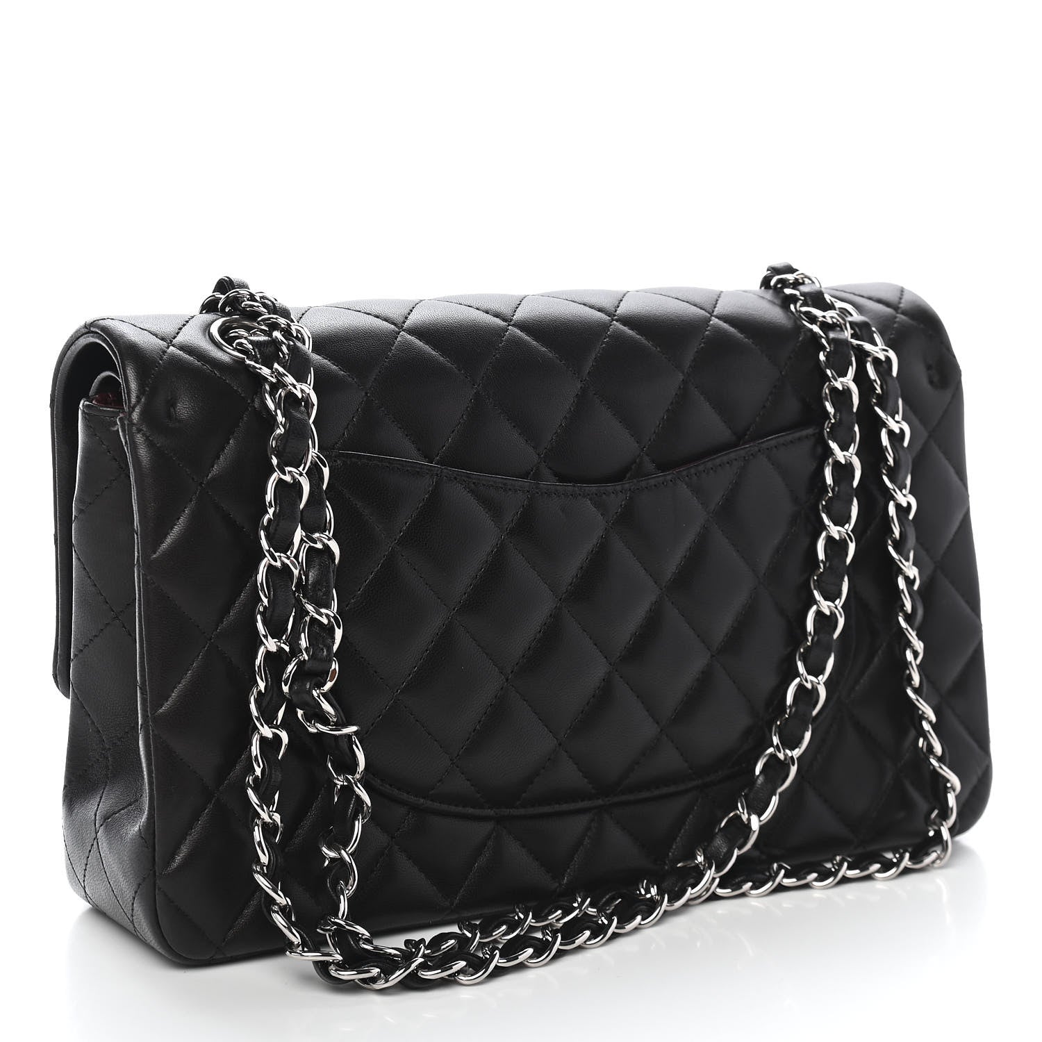 Chanel Lambskin Quilted Medium Double Flap Black 3 of 9