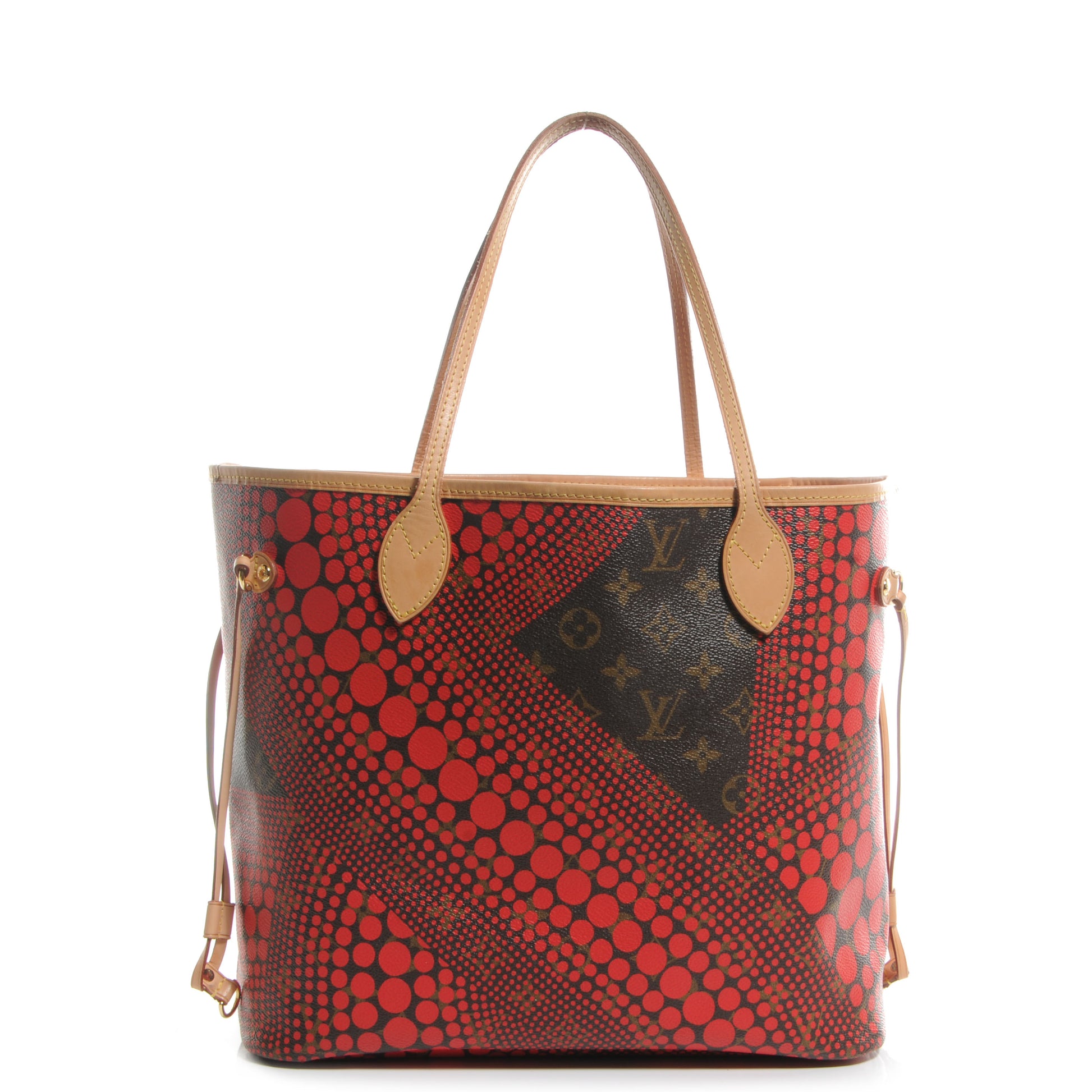 Louis Vuitton Monogram Kusama Waves Neverfull MM Red 1 of 7