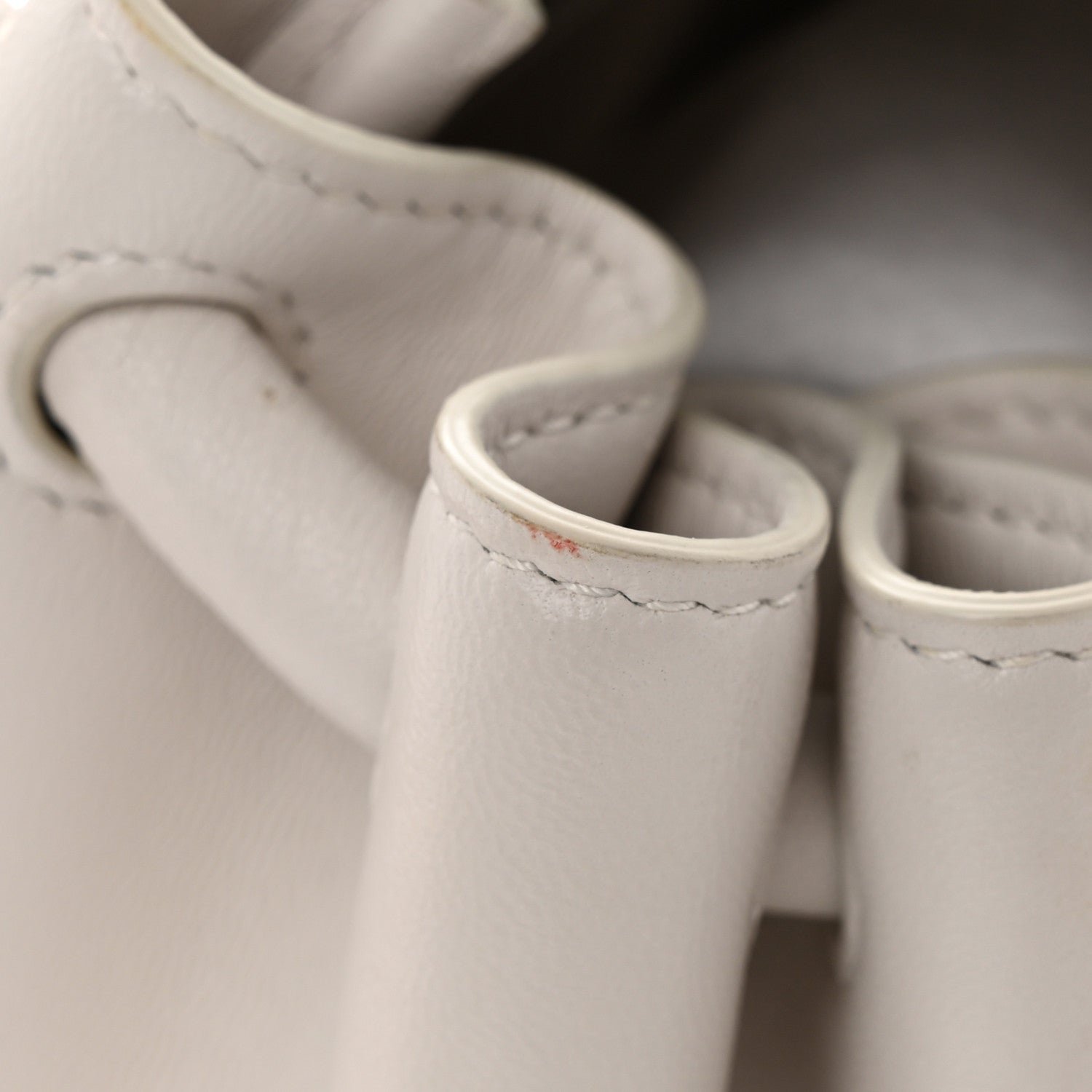 Bottega Veneta Lambskin Small Beak Triangle Flap Shoulder Bag Chalk 18 of 21