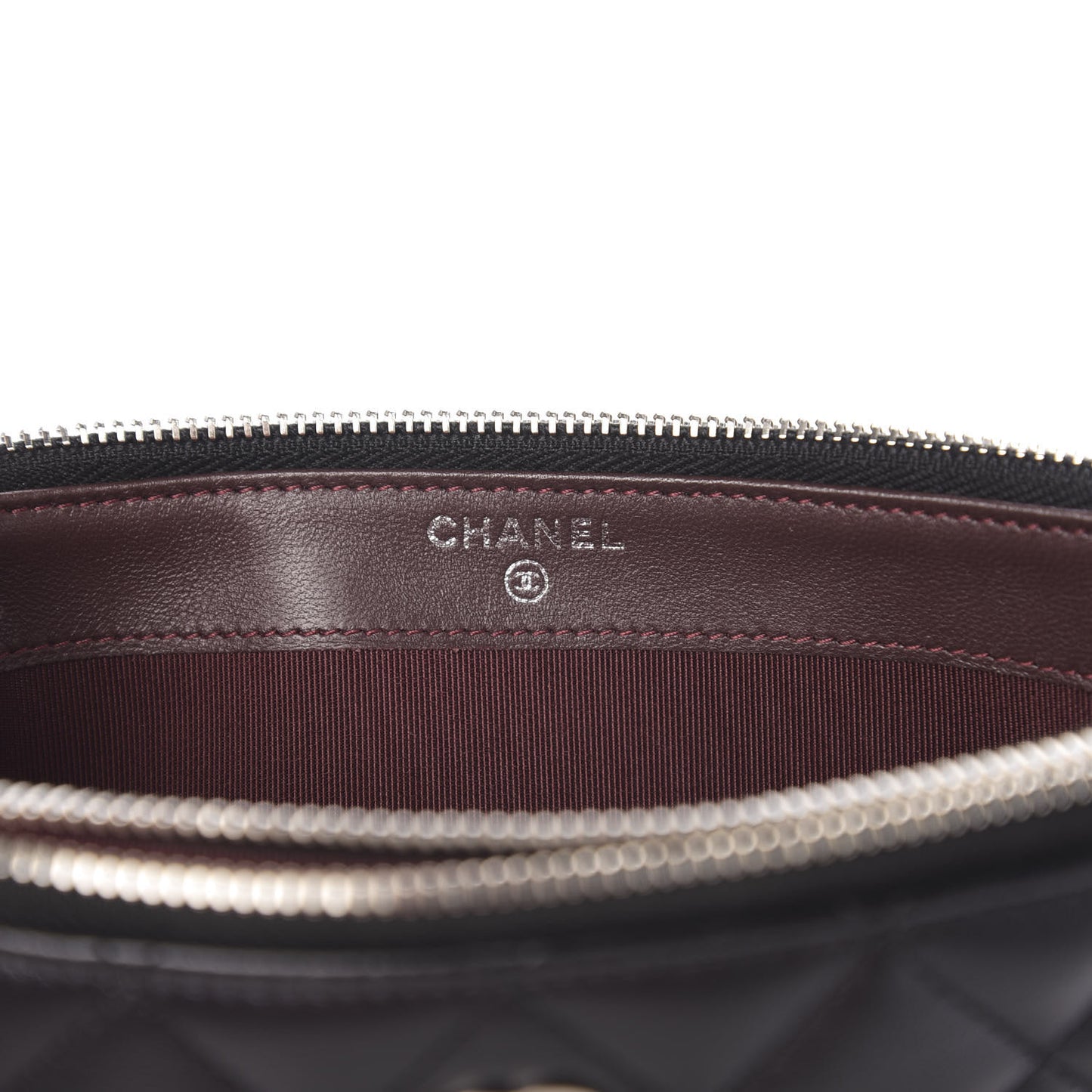 Quilted Small Clutch With Chain Black