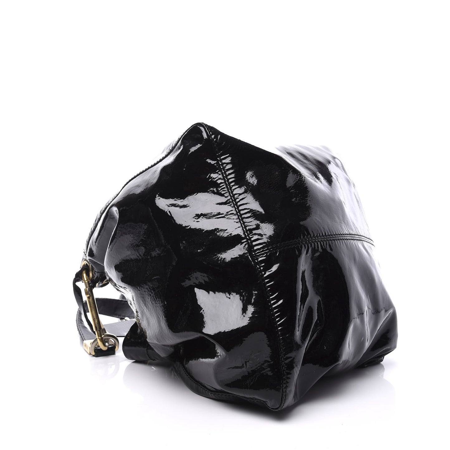 Patent Lola Oversized Tote Black