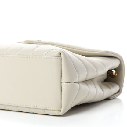 Saint Laurent Calfskin Y Quilted Monogram Small Loulou Chain Satchel Crema Soft 8 of 12