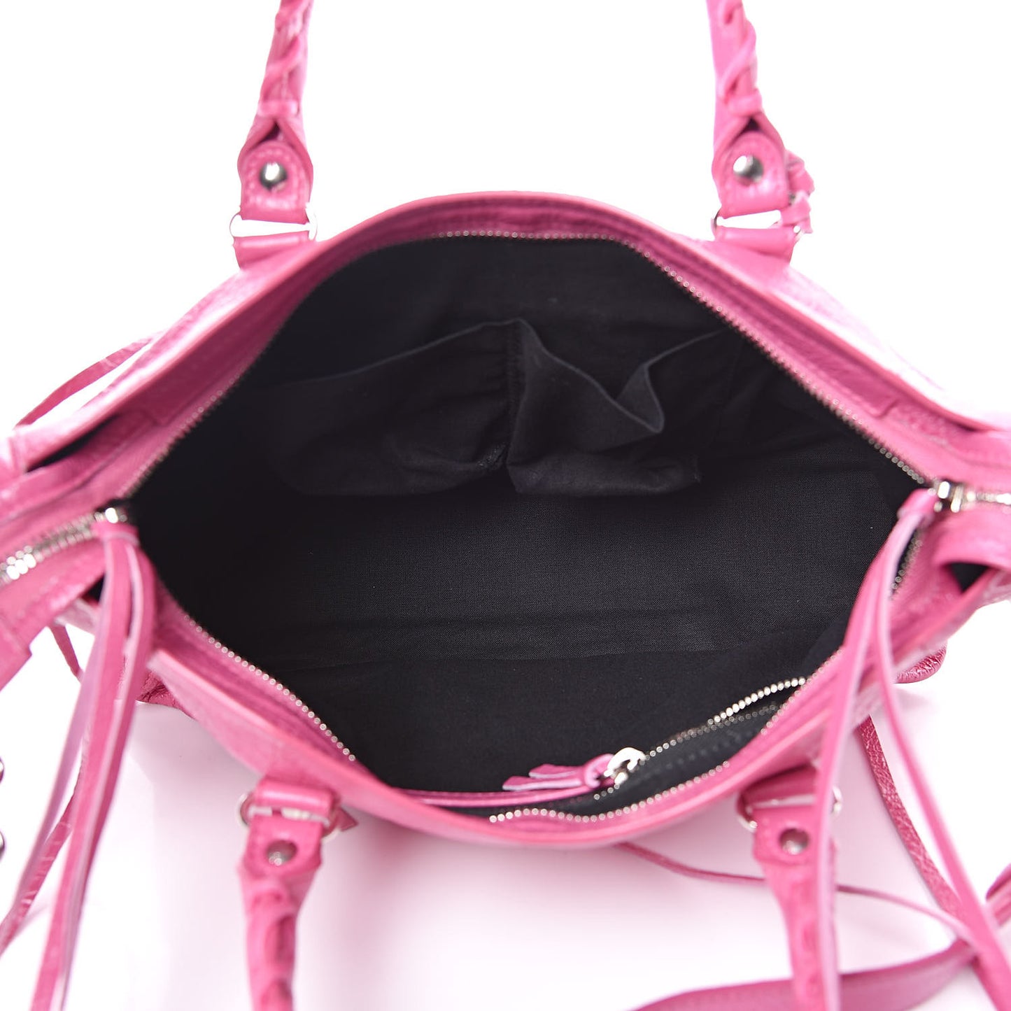 Agneau Classic Silver Hardware S City Rose Flamingo