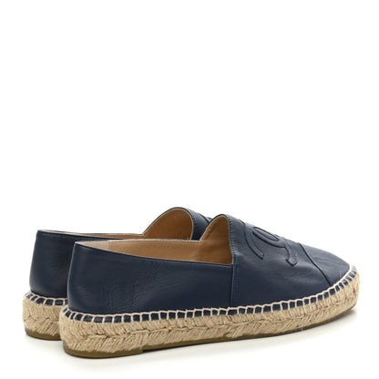 Chanel Lambskin CC Espadrilles 38 Blue 4 of 9