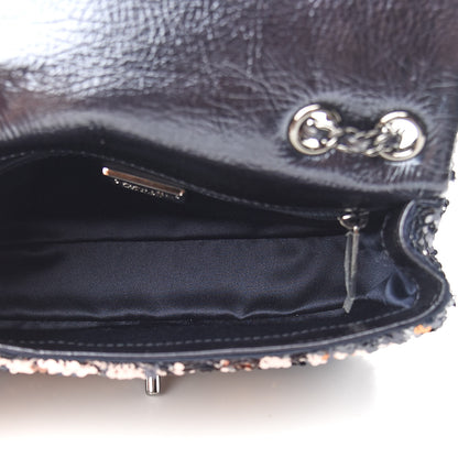 Chanel Sequin Small Single Flap Bronze Black 4 of 8