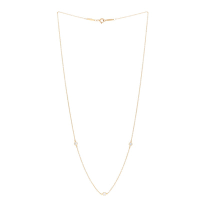 Tiffany 18K Yellow Gold Elsa Peretti Diamonds by the Yard 3 Station Necklace 3 of 5