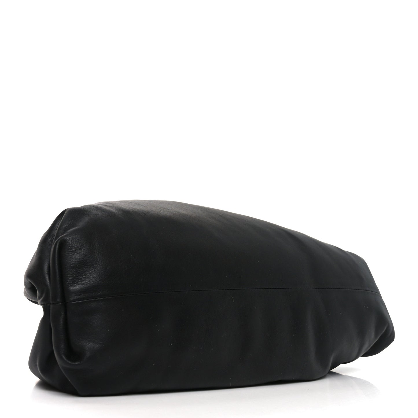 Smooth Butter Calf The Pouch Oversized Clutch Black