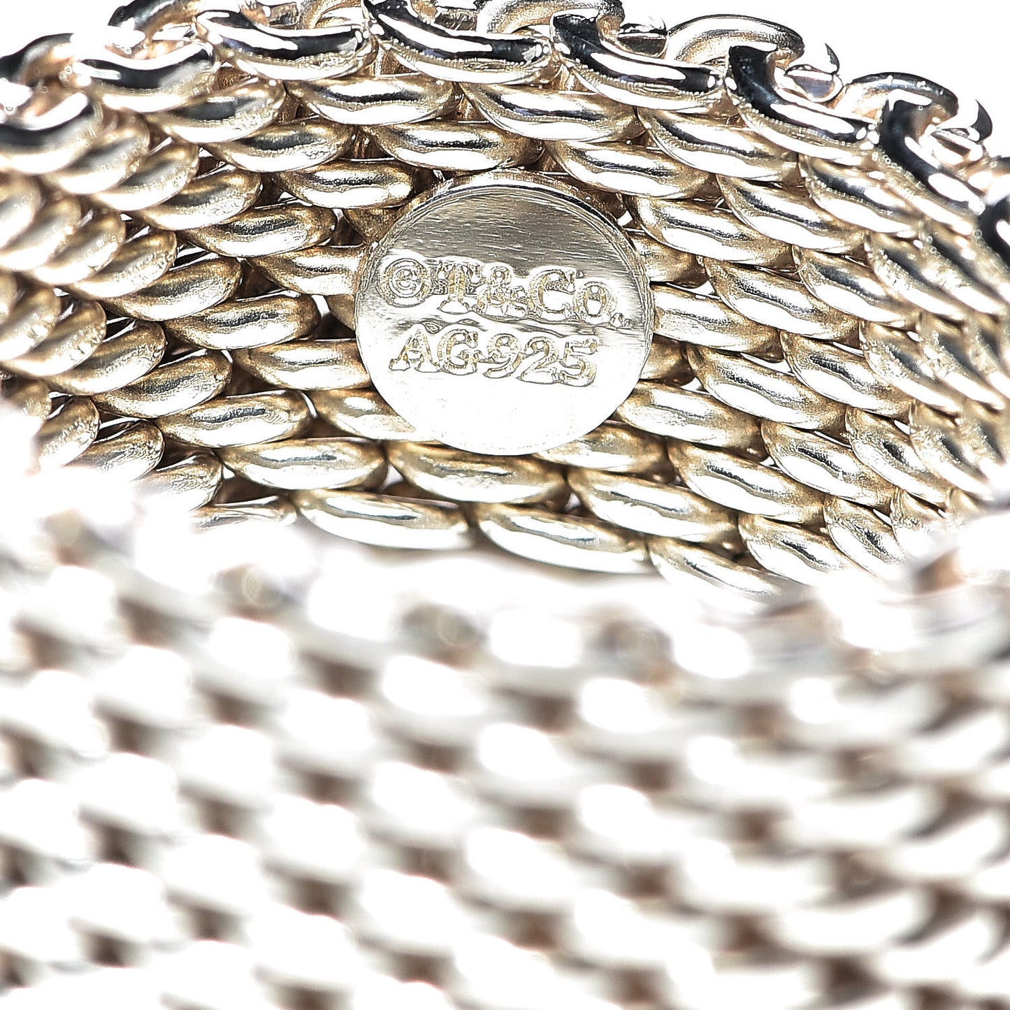 Sterling Silver Mesh Somerset Ring 57 8