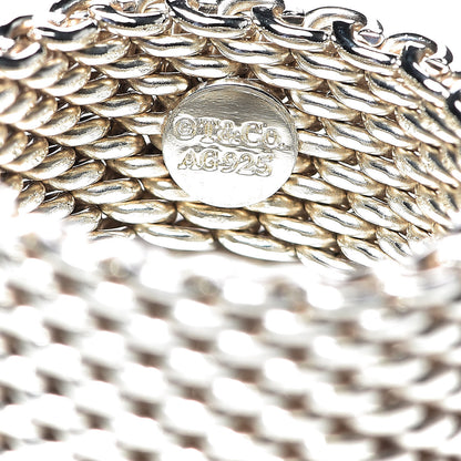 Tiffany Sterling Silver Mesh Somerset Ring 57 8 4 of 4