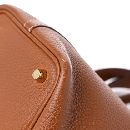 Hermes Taurillon Clemence Picotin Lock 18 PM Gold 9 of 11