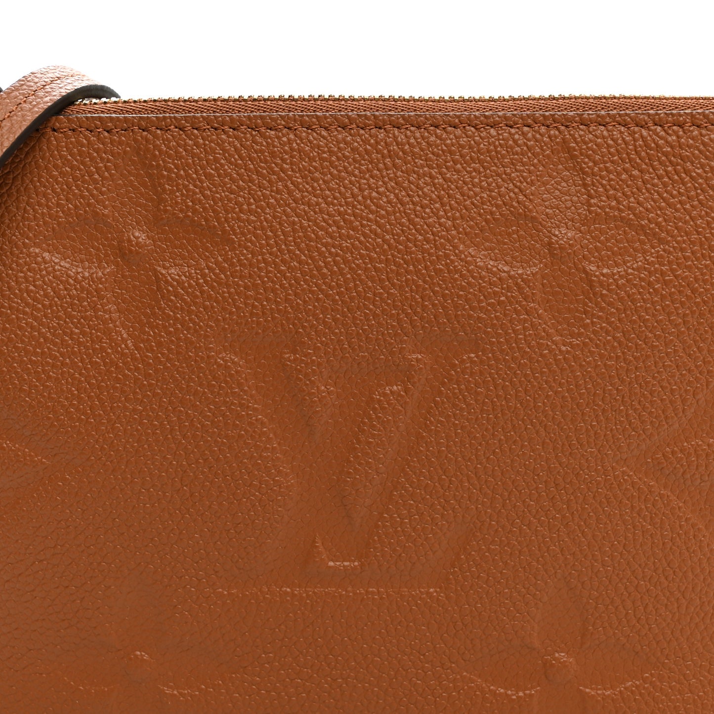 Empreinte Monogram Giant Double Zip Pochette Caramel