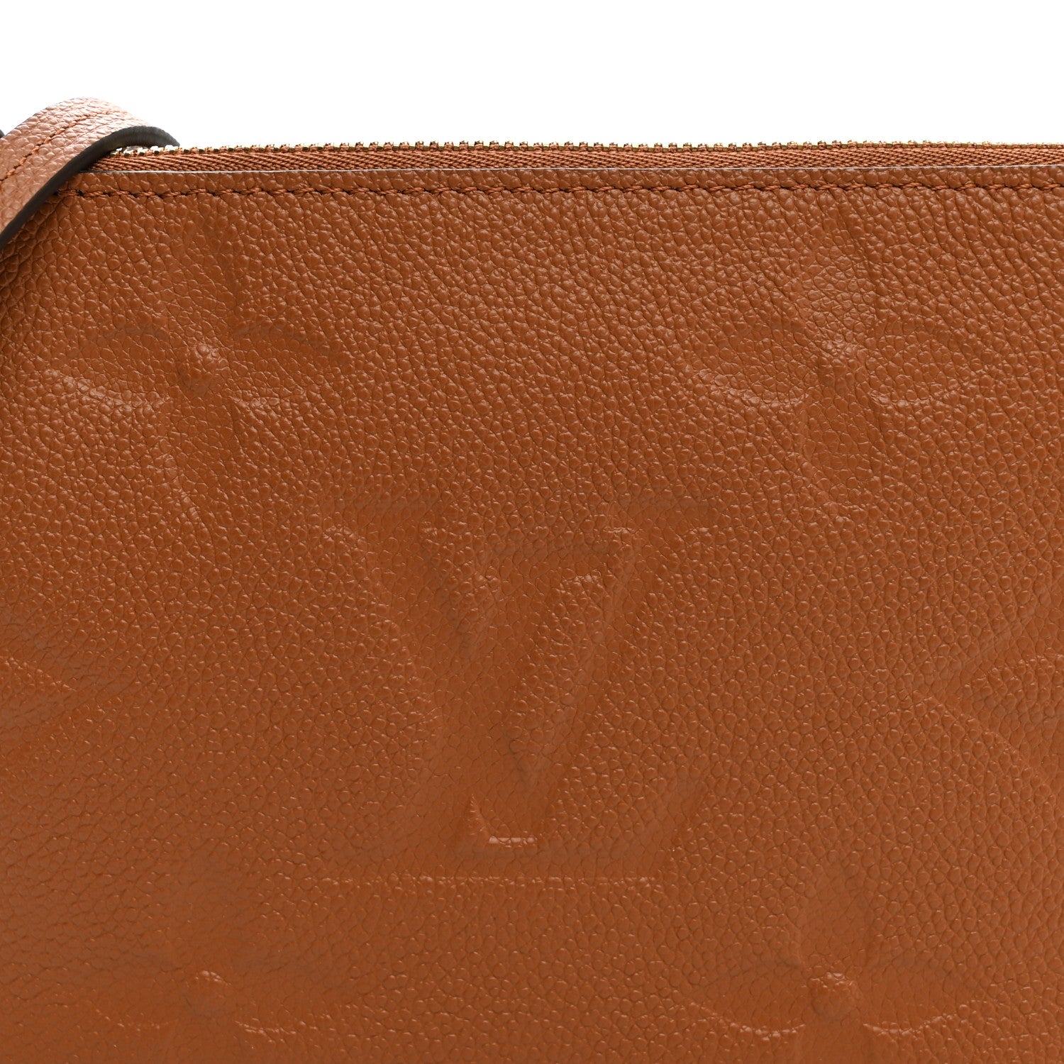 Louis Vuitton Empreinte Monogram Giant Double Zip Pochette Caramel 7 of 9