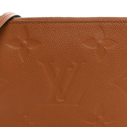 Louis Vuitton Empreinte Monogram Giant Double Zip Pochette Caramel 7 of 9