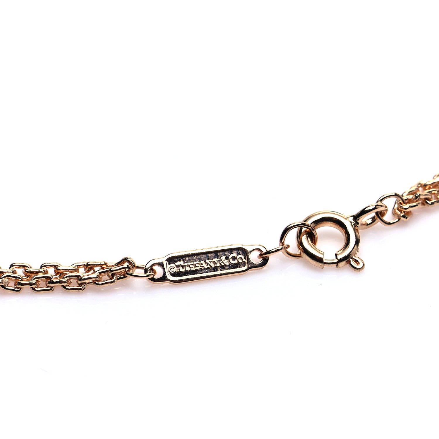 Tiffany 18K Rose Gold HardWear Double Link Pendant Necklace 3 of 5