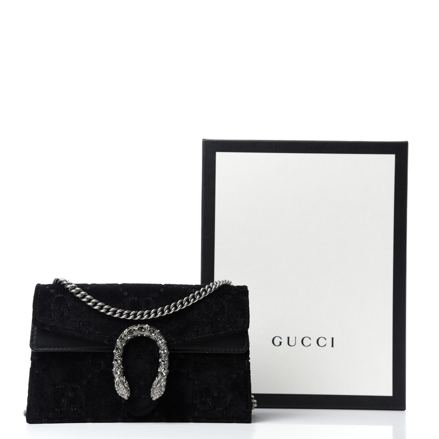 Gucci Velvet Super Mini Dionysus Shoulder Bag Black 10 of 10