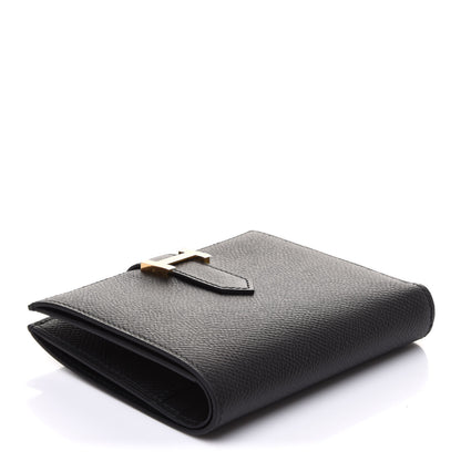 Hermes Epsom Bearn Compact Wallet Black 4 of 8