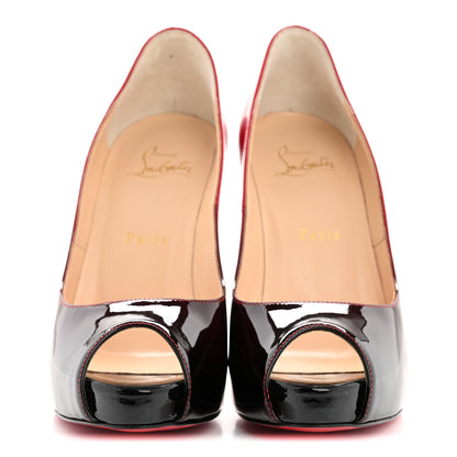 Christian Louboutin Patent Degrade New Very Prive 120 Pumps 37 Black Red 6 of 16